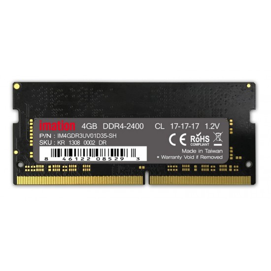 IMATION Μνήμη DDR4 SODIMM KR13080002DR, 4GB, 2400MHz, PC4-19200, CL17