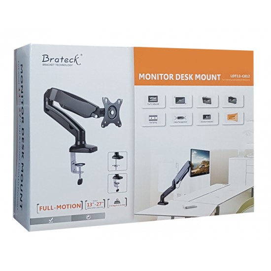BRATECK Βάση γραφείου για Monitor 13" - 27", 2 - 6.5kg