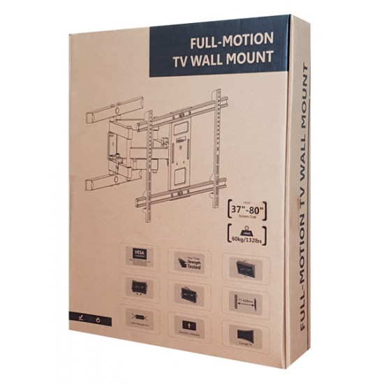 BRATECK επιτοίχια βάση LPA61-466 για οθόνη 37-80", full-motion, 60kg