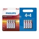 PHILIPS Power αλκαλικές μπαταρίες LR03P8BP/5, AAA LR03 1.5V, 8τμχ