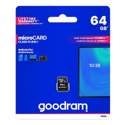 GOODRAM κάρτα μνήμης M1AA microSDΧC UHS-1, 64GB, Class 10