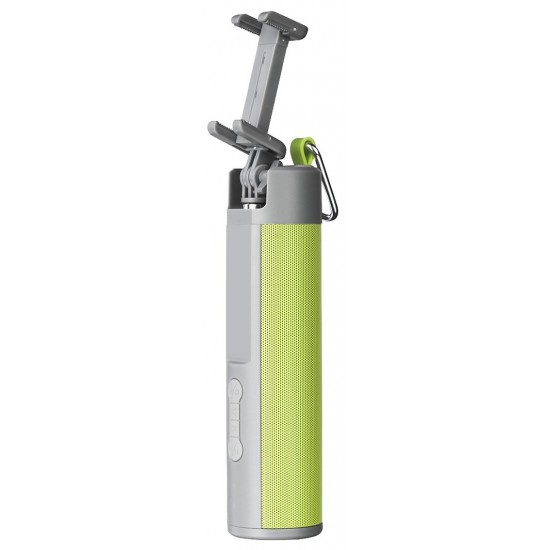 MICROLAB Φορητό ηχείο MD118, power bank, φακός, selfie stick, πράσινο