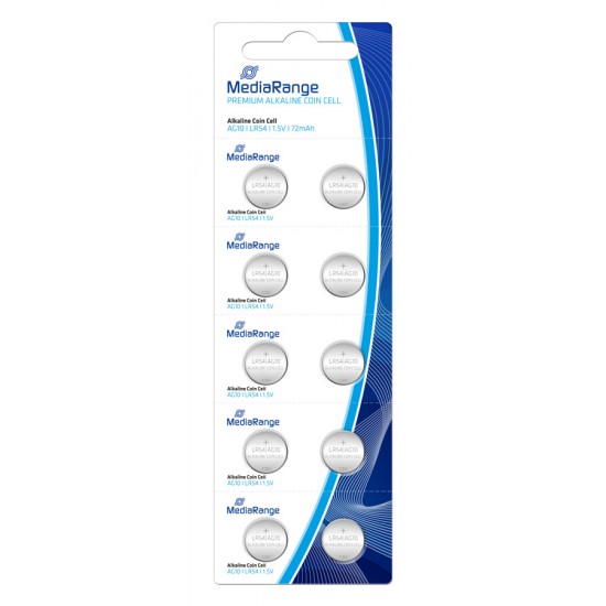 MEDIARANGE Αλκαλικές μπαταρίες LR54 (AG10) 1.5v, 10τμχ