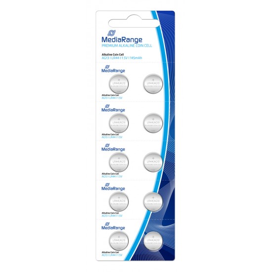 MEDIARANGE Αλκαλικές μπαταριές LR44 AG13 1.5v, 10τμχ