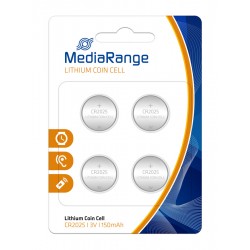 MEDIARANGE Μπαταρία λιθίου 3v  CR2025 - Συσ.4 τεμ.