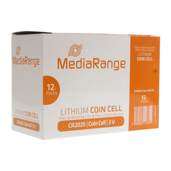 MEDIARANGE Μπαταρία λιθίου 3v  CR2025 - Συσ.4 τεμ.