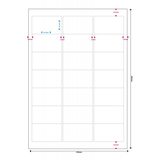 MEDIARANGE Ετικέτες πολλαπλών χρήσεων MRINK148, 63.5x38.1mm, 1050τμχ