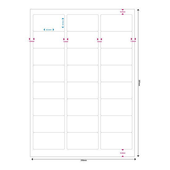 MEDIARANGE Ετικέτες πολλαπλών χρήσεων MRINK150, 63.5x33.9mm, 1200τμχ