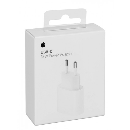 APPLE Φορτιστής τοίχου MU7V2ZM-A, USB Type-C, 18W, λευκός