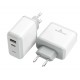 POWERTECH Φορτιστής Τοίχου PT-708, 1x USB, 1x Type-C, 18W, 3A, λευκό