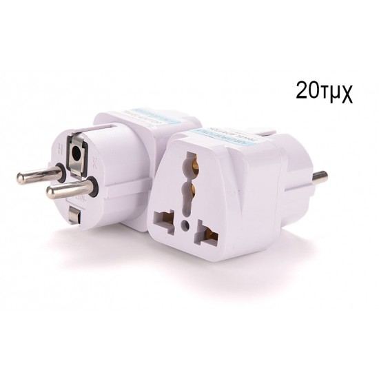 POWERTECH Αντάπτορας ρεύματος από german type σε universal, CCS, 20τμχ