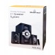 POWERTECH Ηχεία 2.1ch Bluetooth, 60W RMS, AUX/FM, τηλεχειριστήριο, μαύρα