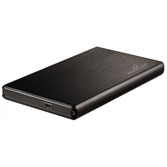 POWERTECH Εξωτερική θήκη PT-747 για HDD 2.5" έως 2TB, USB 2.0, μαύρη