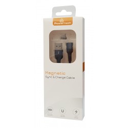 POWERTECH Καλώδιο USB 2.0 σε Type-C PT-752, μαγνητικό, 1m, μαύρο
