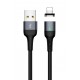 POWERTECH Καλώδιο USB 2.0 σε Lightning PT-755, μαγνητικό, 1m, μαύρο