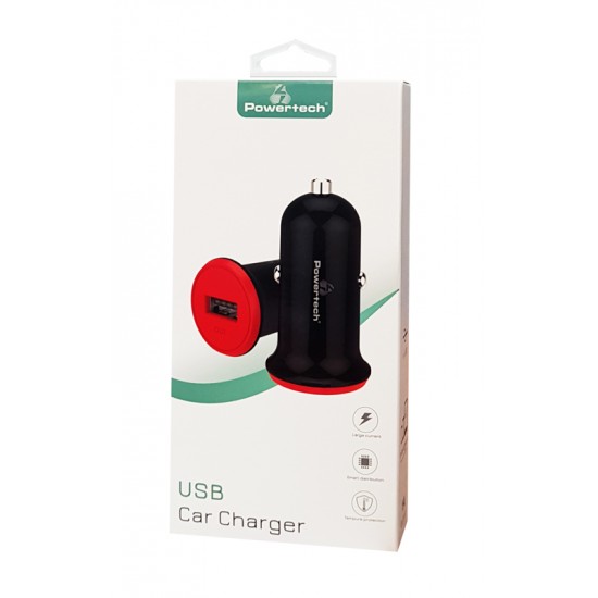 POWERTECH Φορτιστής Αυτοκινήτου PT-763, 1x USB, 1A, μαύρος