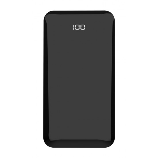 POWERTECH power bank PT-764 10000mAh, 3x output, quick charge, μαύρο