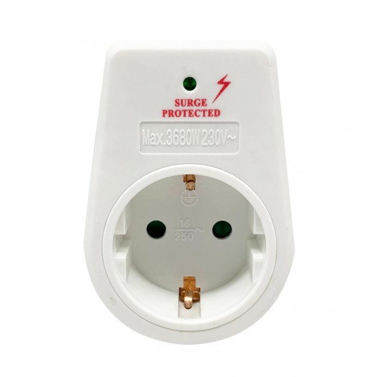 POWERTECH Αντάπτορας ρεύματος schuko PT-768 με προστασία υπέρτασης