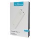 POWERTECH Power Bank PT-803 5000mAh, 2x USB Output, 2.1A, λευκό