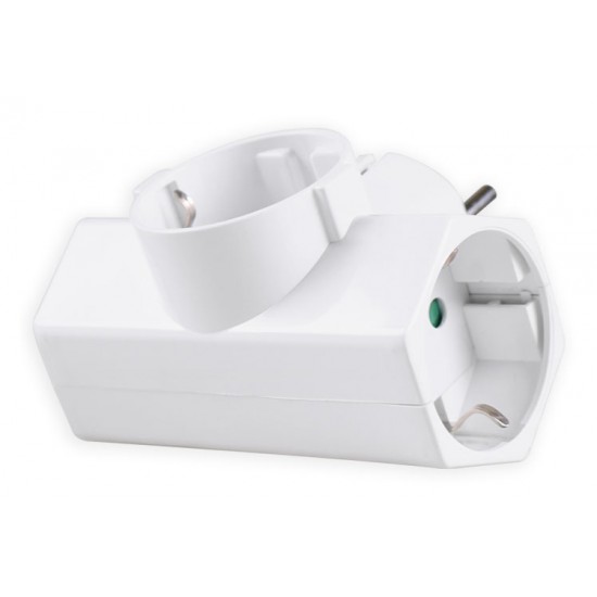 POWERTECH αντάπτορας ρεύματος PT-812, 3x schuko, 250V 16A, λευκός