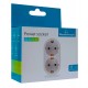 POWERTECH αντάπτορας ρεύματος PT-820, 2x schuko, 250V 16A, λευκός
