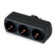 POWERTECH αντάπτορας ρεύματος PT-823, 3x schuko, 250V 16A, μαύρος