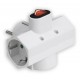 POWERTECH αντάπτορας ρεύματος PT-824, 3x schuko, 250V 16A, λευκός