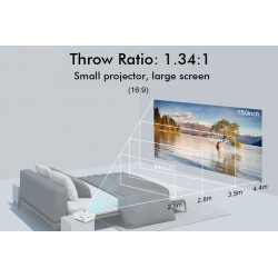 POWERTECH Projector PT-828, Wi-Fi Airplay, 720p, HDMI, Android