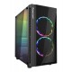 POWERTECH Gaming case PT-839, tempered glass, 3x 120mm fans (2x RGB)