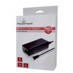 POWERTECH Φορτιστής laptop PT-854, Universal, 70W, χωρίς βύσματα, 1.5m