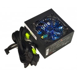 POWERTECH τροφοδοτικό για PC PT-905, μπλε LED fan, 500W