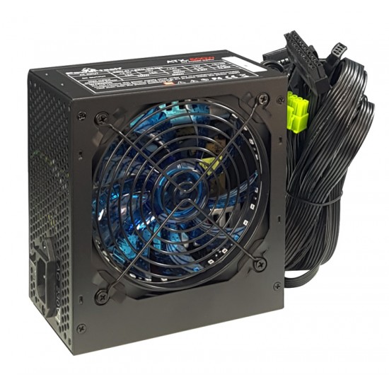 POWERTECH τροφοδοτικό για PC PT-905, μπλε LED fan, 500W