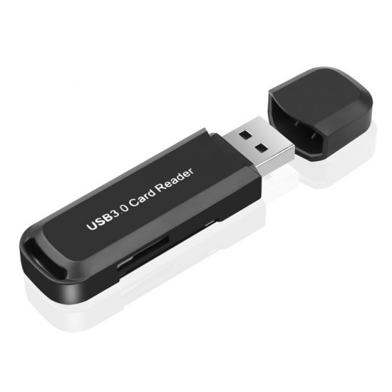 POWERTECH mini card reader USB 3.0 PT-892, SD card, μαύρος