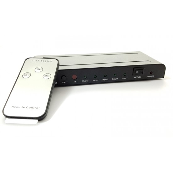 POWERTECH Premium Quality HDMI 1.4 Switch 4x input με PIP, 4K x 2K