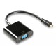 POWERTECH converter micro HDMI (M) σε VGA (F) PTH-027 με Audio, μαύρο