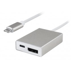 POWERTECH converter Type-C σε DisplayPort + Type-C + USB 3.0 PTH-040