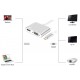 POWERTECH converter USB Type-C σε VGA + HDMI 4K PTH-041, ασημί