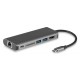 POWERTECH Docking station PTH-043, Type-C, 4K, ασημί