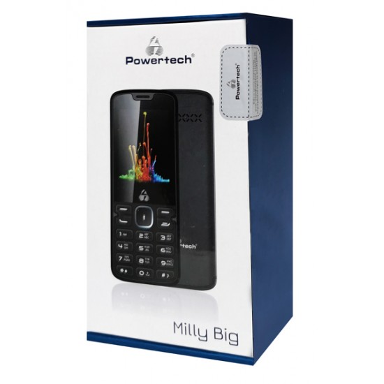 POWERTECH Κινητό Τηλέφωνο Milly Big PTM-13, Dual SIM, Multimedia, μαύρο