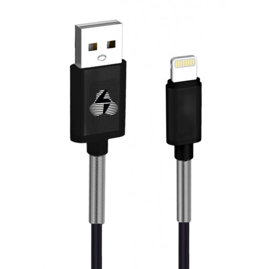 POWERTECH Καλώδιο USB σε Lightning flex alu PTR-0020, copper, 1m, μαύρο