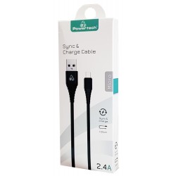 POWERTECH Καλώδιο USB σε Micro USB eco PTR-0056 copper, 1m , μαύρο