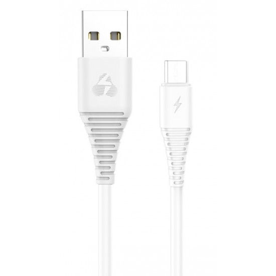 POWERTECH Καλώδιο USB σε Micro USB eco PTR-0057 copper, 1m , λευκό