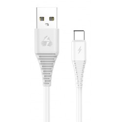 POWERTECH Καλώδιο USB σε Type-C eco PTR-0060 copper, 1m , λευκό
