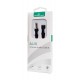 POWERTECH καλώδιο Jack 3.5mm M-F, 4 pin, OD: 4.0mm, copper, 3m, μαύρο