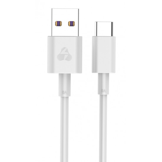 POWERTECH Καλώδιο USB σε Type-C PTR-0079, 5A, 5.0Gbps, 1m, λευκό