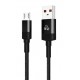 POWERTECH Καλώδιο USB σε Micro USB eco round PTR-0080, copper, 1m, μαύρο