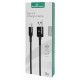 POWERTECH Καλώδιο USB σε USB-C eco round PTR-0081, copper, 1m, μαύρο