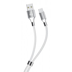 POWERTECH Καλώδιο USB σε USB Type-C easy PTR-0084, copper, 1m, λευκό