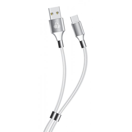 POWERTECH Καλώδιο USB σε USB Type-C easy PTR-0084, copper, 1m, λευκό