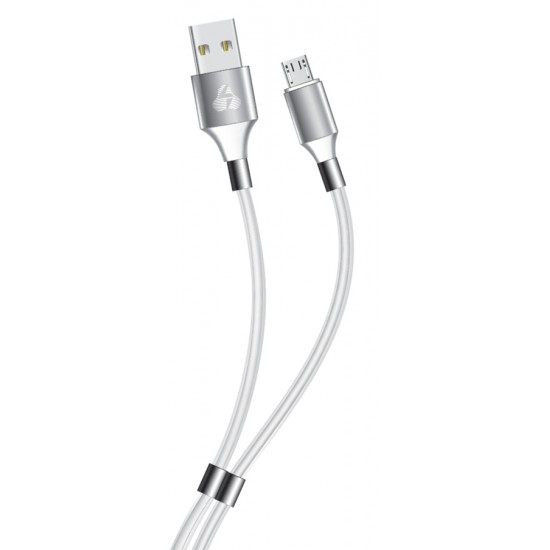 POWERTECH Καλώδιο USB σε Micro USB easy PTR-0085, copper, 1m, λευκό
